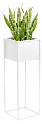Produktbild von Anwicar Blumenständer Metall Weiß Höhe 100 cm Blumenregal Indoor, 100x24x24 cm
