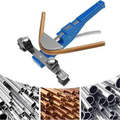 Produktbild von Famanu Rohrbiegemaschine Set - Metallbiegemaschine - Handbetrieb - Kupferbiegemaschine - inklusive Rohrschneider und Entgrater