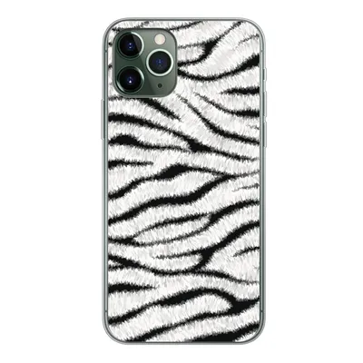 Produktbild von MuchoWow® Handyhülle Schutzhülle Hülle für iPhone 11 Pro Tiermuster - Zebra - Weiß Silikon Softcase Handy Hülle - Handy
