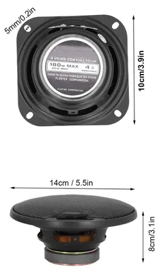 Obrázek produktu pro Pár koaxiálních reproduktorů do auta, kovové, stereo, pro poslech hudby, širokopásmové, citlivé, univerzální