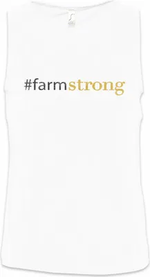 Produktbild von Urban Backwoods #farmstrong, Ärmelloses T-Shirt, Farbe: Weiß, Größe: 5XL