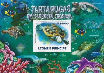 Produktbild von Briefmarken Sao Tome e Principe 2015 Mi Block 1080 (kompl. Ausgabe) postfrisch Regenwaldschildkröten
