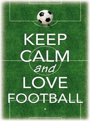 Produktbild von vianmo Holzschild 40x30 cm Keep Calm and love Football