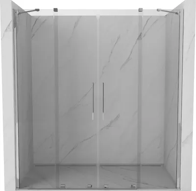 Produktbild von Mexen Velar Duo ausziehbare Duschtür 180 cm, transparent, chrom - 871-180-000-02-01