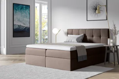 Produktbild von Boxspringbett Schlafzimmerbett BURGOS 120x200cm Braun