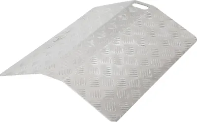 Image de Jayseuw Rampe de seuil de porte en aluminium 60 cm de long, rampe pour fauteuil roulant Pont de seuil portable, rampe de pont capacité de charge 270 kg avec poignées