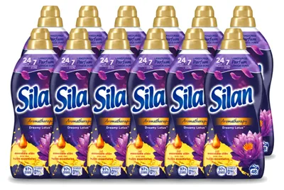 Produktbild von 12 x Silan Aromatherapy Weichspüler Dreamy Lotus mit ätherischen Ölen 1,056 L - Vorteilspackung - 12 Stücke