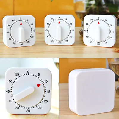 Produktbild von Neuheit weißer Quadrat 60 Minuten Mechanische Timer Erinnerung für die Küche