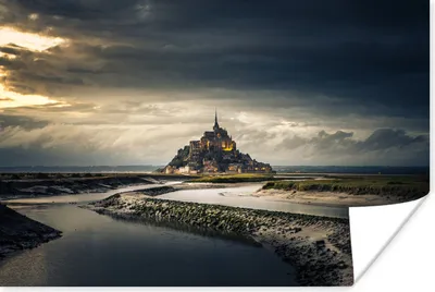 Produktbild von MuchoWow® Poster Frankreich - Wolken - Wasser 120x80 cm - Bilder
