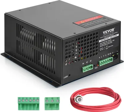 Immagine prodotto di Alimentatore laser CO2 VEVOR, alimentatore per tubo laser da 80 W, corrente costante e protezione da sovraccarico, rapida dissipazione del calore, compatibile con l'alimentazione elettrica