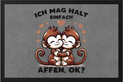 Produktbild von Ich mag halt einfach Affen, ok? Süße Affen Fußmatte - Affen-Fan Geschenk
