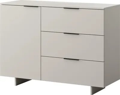 Produktbild von Furniture24 Kommode Alma 1D3S Schubladenschrank 120X90X42 Cm 1 Tür 3 Schubladen Kaschmir