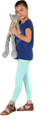Produktbild von Mädchen Kinder Leggings in 23 Farben Baumwolle; Mintgrün 92