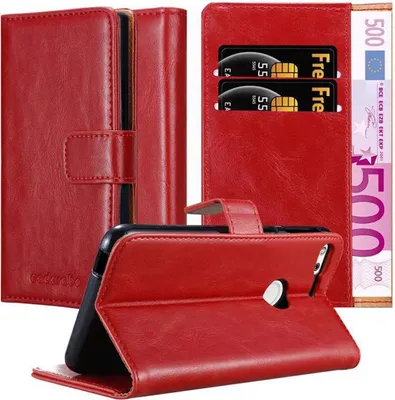 Produktbild von Cadorabo Hülle für Google PIXEL Schutzhülle in Rot Handyhülle Book Tasche Case Etui Luxury