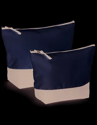 Produktbild von Westford Mill W544 | Dipped Base Canvas Accessory Bag / M ca. 3 Ltr, L ca. 5 Ltr. - Farbe: Natural/Black - Größe: L (23 x 23 x 11 cm