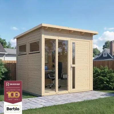 Produktbild von Gartenhaus Bertilo Pentus 2 Office inkl. Fußboden 247 x 266 cm natur