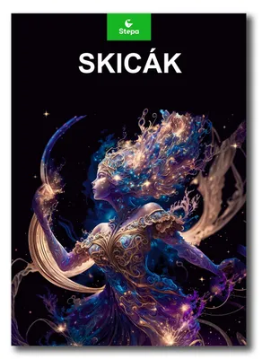 Produktbild von Skizzenbuch A4/20 Blatt schwarz, STEPA