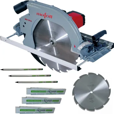 Produktbild von Mafell Handkreissäge MKS185Ec 230V + HM-Blatt Z12 + 3x Zollstock+ 3x Bleistift