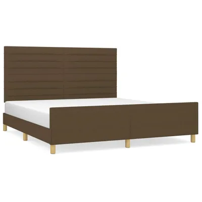 Produktbild von Bettgestell ohne Matratze Dunkelbraun 180x200 cm Stoff