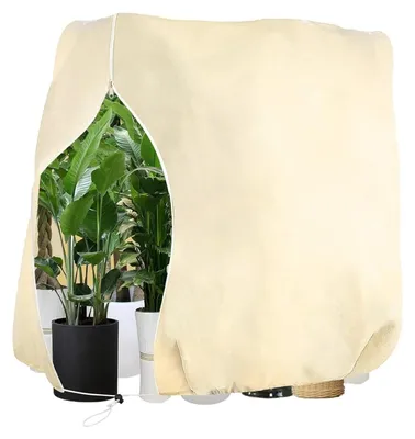 Produktbild von Pflanzenhaube Winterschutz Pflanzenschutz - 200 x 240 cm - 80 g/m² - Reißverschluss und Zugkordel - Wiederverwendbar