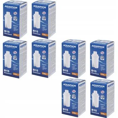 Produktbild von Aquaphor B15 Standard-Filterkartusche 8 Stück.