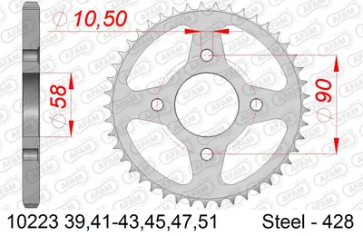 Imagen del producto de AFAM, piñón trasero, modelo 10223-41