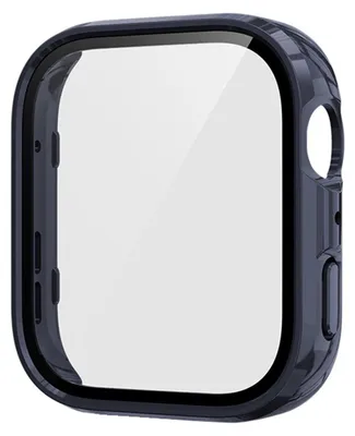 Immagine prodotto di Per Huawei Watch Fit 4 Custodia in plastica per orologio + vetro duro temperato 9H Blu