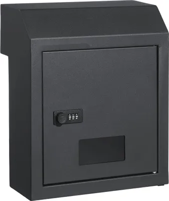 Produktbild von Einbau-Briefkastentür 305x155x360 mm - Dunkelgraues Codeschloss - Sichere Postabholung - Wetterfeste Briefkastentür - Modernes Design
