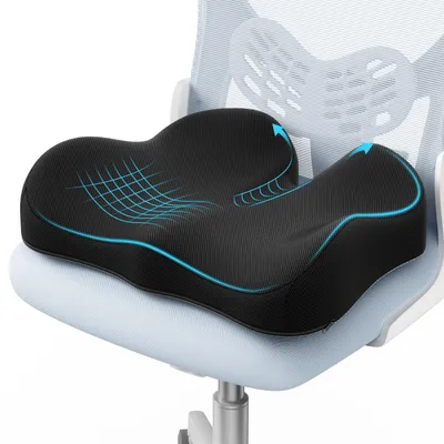 Obrázok produktu pre Omgoods – Ergonomická sedacia podložka z pamäťovej peny na zmiernenie bolesti chrbta a panvovej oblasti