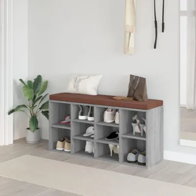 Image de Espace de rangement, banc avec repose-pieds et rangement pour chaussures