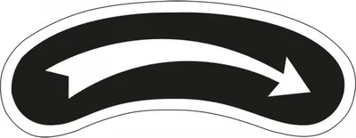 Produktbild von Dreifke® Aufkleber I Drehrichtungspfeil, RoHS konform, rechtsweisend, schwarz...