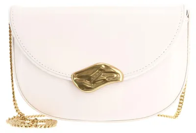 Produktbild von Ted Baker Leder Umhängetasche Ddalie Leather Statement Hardware Clutch Ivory creme