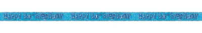 Produktbild von Partydekoration Banner zum 30. Geburtstag, blau, ca. 274 cm x 13 cm