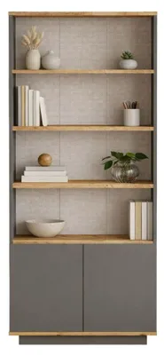 Produktbild von Dego - Regal, 75x27x168h cm Anthrazit Schwarz, 3 Böden