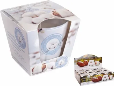Immagine prodotto di Candela in vetro WELLNESS & BEAUTY - Profumo di COTONE 115g