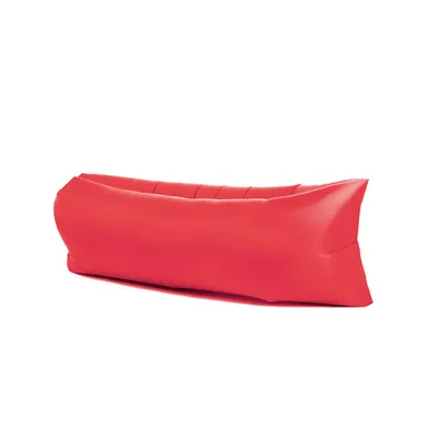 Imagen del producto de Sofá inflable para exteriores, ideal para camping y playa, color rojo