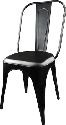 Produktbild von Stuhl - Metall schwarz - Sitzmöbel - Metallstuhl
