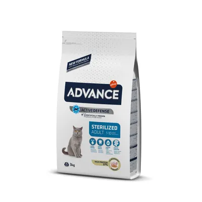 Productafbeelding van ADVANCE Gesteriliseerde Turkijnvlees - droogvoer met kalkoen voor gesteriliseerde katten, 3 kg