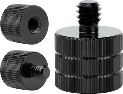 Zdjęcie produktu dla Adapter M6 żeński na 1/4" męski przejściówka aluminiowa do kamer statywów