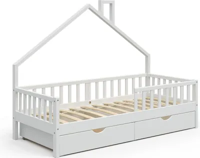 Produktbild von Vitalispa Hausbett Noemi, 90x200 cm mit 2 Schubladen, Weiß