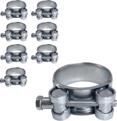 Obrázek produktu pro Zesílené upínací svorky z pozinkované ocelové trubky – 44–47 mm – balení po 8 kusech