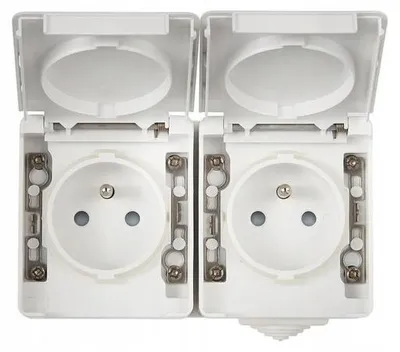 Obrázok produktu pre EFAPEL WATERPROOF48 Dvojitá Zásuvka Hermetická IP65 Biela