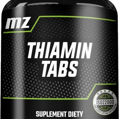 Zdjęcie produktu dla Tiamina (witamina B1) 100 mg - 365 tabletek wegańskich - zapas na cały rok - wspiera pracę serca i układu nerwowego - suplement diety firmy MZ-Store