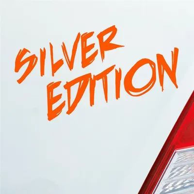 Produktbild von Auto Aufkleber Silver Edition Auto Car Tuning 15x7 cm Orange Sticker Heckscheibenaufkleber