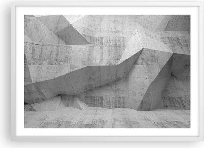 Produktbild von Gerahmtes Poster - Weißer Rahmen - Beton Wand Grau - 70x50 cm - Wand Bild - Wanddeko - Wandbilder - Kunstposter - Wandposter - Bilderrahmen - Bilder - Kunstdruck - Wandbild - P2WAA70x50-4183