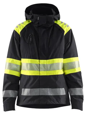 Produktbild von Blakläder Damen High Vis Shell Jacke 4430, Farbe:Schwarz/High Vis Gelb, Größe:L