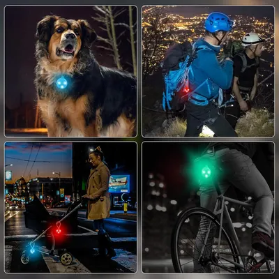 Produktbild von LED-Warmlampe für Schultaschen, Verpackung mit 8 LED-Reflektoren, Sicherheitslichtreflektoren für Kinder, Schultasche, wasserdichter Sicherheitslichtreflektoranhänger für Rucksack, Joggen, Wandern, Laufen
