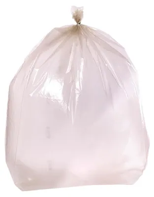 Produktbild von LDPE Abfallsäcke transparent 60 µm 50+45 x 125 cm 10 Stück