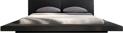 Produktbild von SalesFever Polsterbett 140 x 200 cm | LED-Beleuchtung | Bezug Kunstleder | B 272 x T 244 x H 72 cm | schwarz