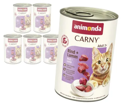 Produktbild von Animonda Carny Adult 6x400g Nassfutter für Katzen mit Rind und Lamm